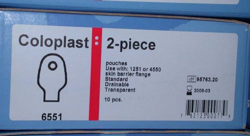 Coloplast 6551 2-piece pouch skin barrier flange 10pcs Free Shipping
