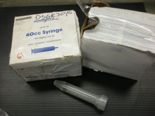 Monoject 60cc syringe regular luer tip 560224 - 140 pcs for sale