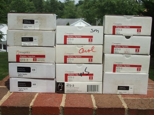 13 BOXES OCE/IMAGISTICS 472-3 STAPLES ( EA. BOX PK. 3 CART. )