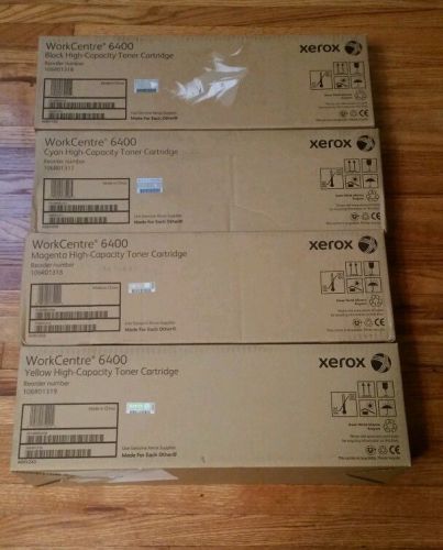Xerox WorkCentre 6400 Toner Set Part # 106R01316,106R01317,106R01318,106R01319