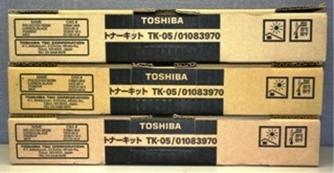 Toshiba TK-05 Black Laser Toner Cartridge Qty: 3 NEW!!