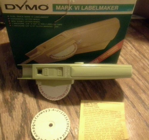 Vtg. 1970s DYMO M-6 Lime Green Label Maker Works Create Your Own Labels