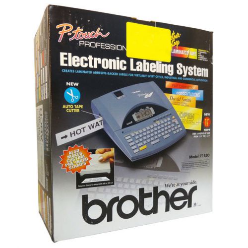Brother p touch professional electronic labeling system pt530 blue for sale