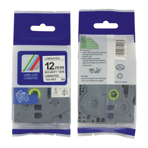 Nextpage Compatible Securit label tape for Brother TZ-SE3 1/2&#034;X26.2ft (12mm*8M)