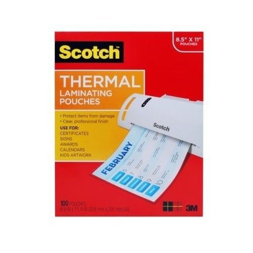 5 mil Thermal Laminating Pouches 100 Pack Laminates 8.5 X 11 Documents Photos
