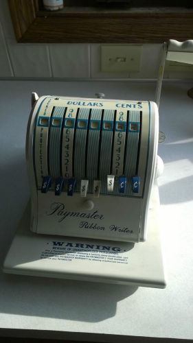 Vintage paymaster ribbon writer series 8000 with key &amp; plastic cover tan color for sale