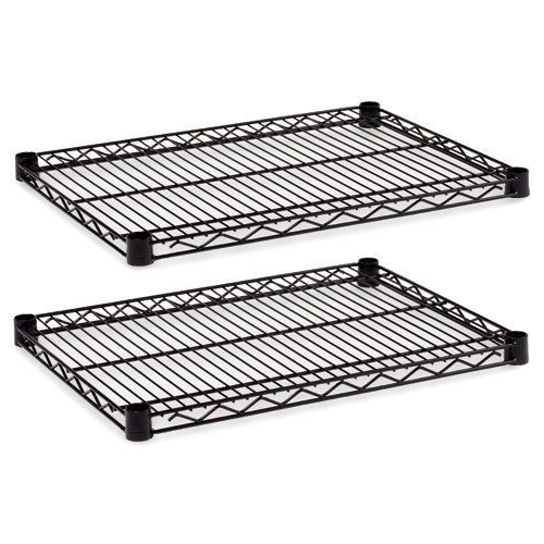 Alera industrial wire shelves, black, 18 x 24, two per pack - alesw582418bl for sale