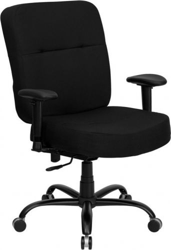 HERCULES Series 400 lb. Capacity Big &amp; Tall Black Fabric Office Chair with Arms