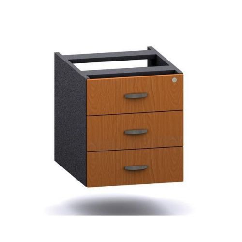 Stationery wholesalers ajax fixed 3 drawer pedestal cherry / ironstone wayfair for sale