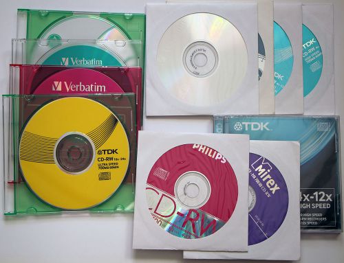 Set of 12x CD-RW Compact Disc Rewritable 700Mb Multi Speed 4x-24x New and Used