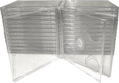 New (25) standard clear double cd jewel case - cd2r10cl for sale
