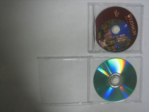 200 10.4MM NEW STANDARD CD CASES W/WHITE FOAM HUB, BL100CA/BL300WHT, FREE SHIP