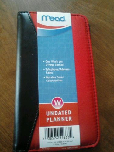 Mead Weekly Planner/Agenda UNDATED Hardcover /  4in x 7.in English