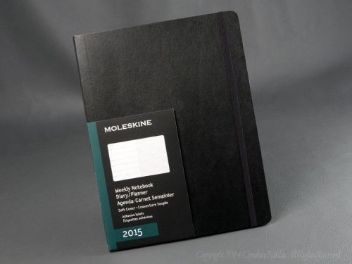 Moleskine 2015 soft x-large weekly planner notebook 12 month 7 1/2 &#034; x 10&#034; for sale