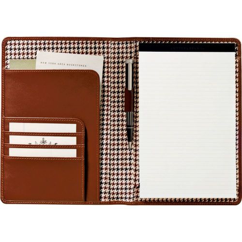 Cutter &amp; Buck Genuine Chestnut Leather Portfolio Jr. Writing Pad - New
