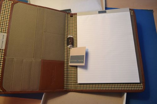 NEW Cutter and Buck Portfolio Organizer Legal Size ~ Leather/Canvas FREE SHIP
