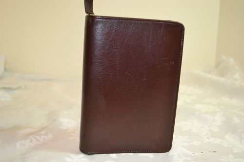 Brown franklin covey pocket planner binder w-zipper around for sale