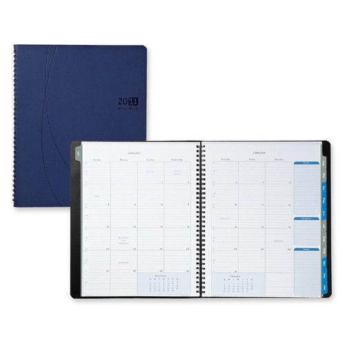 Day-Timer® Monthly Planner,Notebook,2PPM,9-1/8&#034;x11-1/8&#034;x5/8&#034;,Blue, 2014