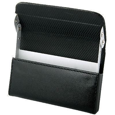 New Automatic Slide Case Waterproof Leather Business ID Card Holder Bag B25F