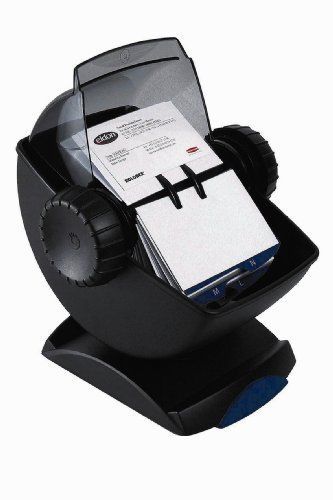 Rolodex 67242 rolodex covered rotary card file  swivel  200 sleeves  400-card ca for sale