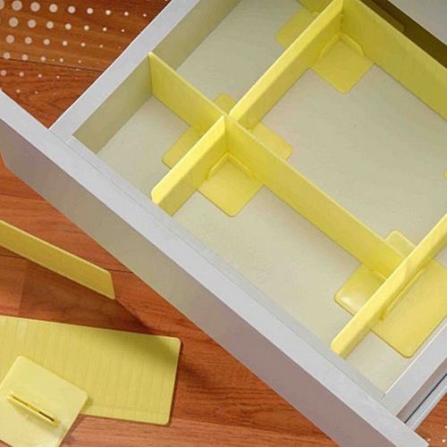 Home diy plastic grid drawer adjustable divider container storage organizer for sale
