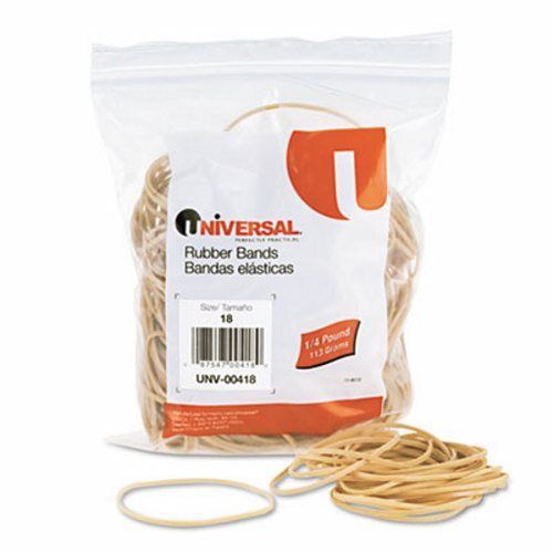 Universal Rubber Bands, Size 18, 3 x 1/16, 400 Bands/1/4lb Pack (UNV00418)