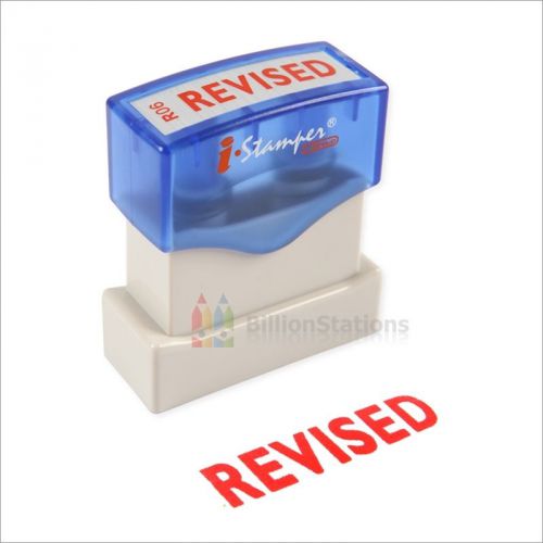 +++High Quality+++ RUBBER STAMP I-STAMPER RUBBER STAMP SELF-INKING &#034;REVISED&#034;