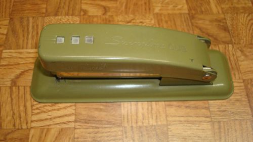 Small  vintage 1950&#039;s 60&#039;s swingline cub green 5.3&#034; long stapler ( works great ) for sale