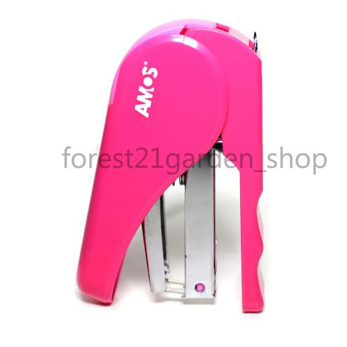 Amos easy stapler,standout easy-squeeze mini stapler - pink for sale