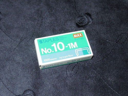 MAX ~ 1 Box 1000 Staples  ~ Leg Length 5mm No.10-1M (x 3 boxes)