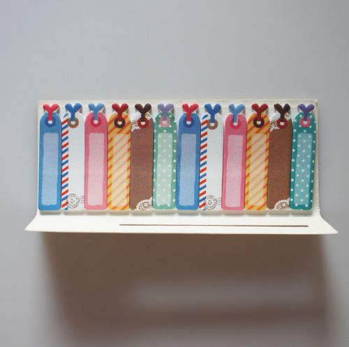 Stick Marker Slim Sticky Notes Bookmark Memo 15 sheets x 12 - Colorful Gift Tag