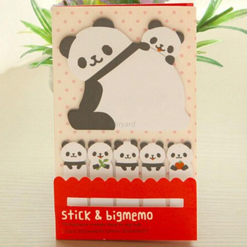 Panda Animal Kid Sticker Post It Bookmark Marker Note Pad Sticky Notes 100 Pages