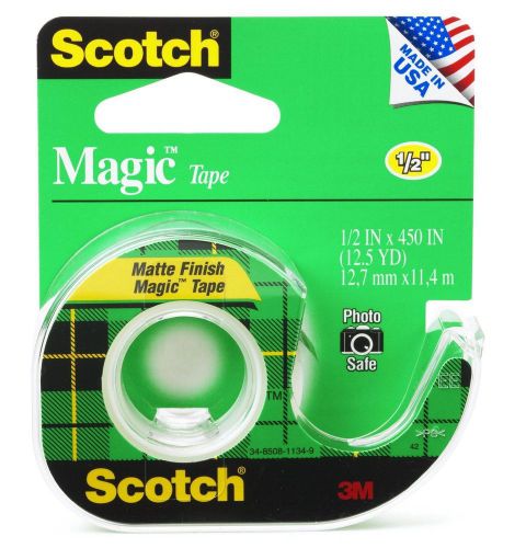 NEW Scotch Magic Tape, 1/2 x 450 Inches, (1 roll)