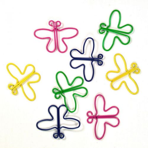 50 Cute Butterfly Shaped Paper Clips Paperclips Bookmark Embellishment Xmas Gift