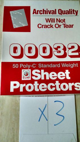 C-Line Standard Letter Traditional Poly Sheet lot 3 boxes (total 150)