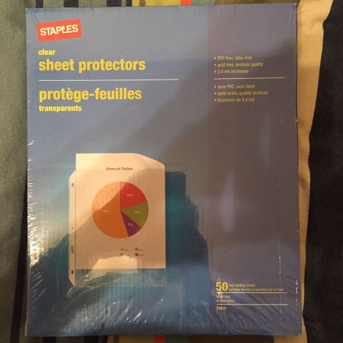 Staples Clear Sheet Protectors 50 Pack