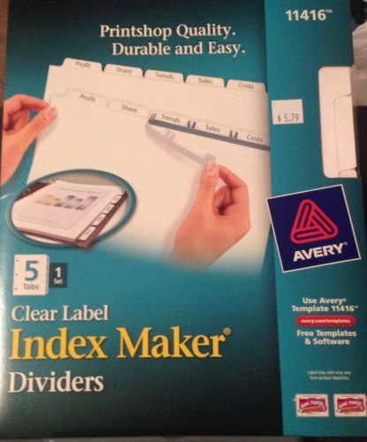 Avery Clear Label Index Maker Dividers - Avery 11416
