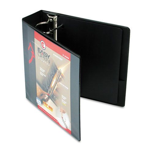 Easy Open ClearVue Locking Slant-D Ring Binder, 3&#034;, Black