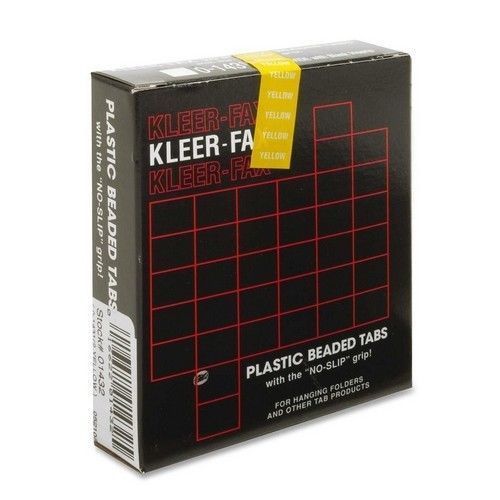 Kleer-fax 1/3 Cut Hanging Folder Tab - 25 / Pack - Yellow Tab (KLE01432)