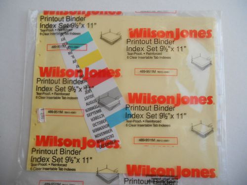 Wilson Jones Printout Binder Indexes 489-9511M 9 1/2&#034; x 11&#034; 2 packs