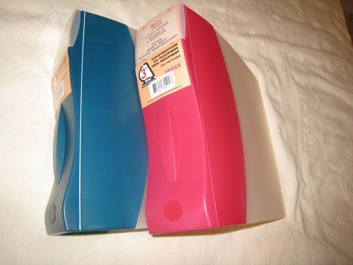 Lot of 2 (3 inch binders) 3 ring presentation, pink &amp; blue for sale