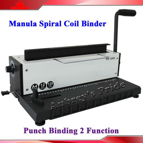 New All Steel Metal Spiral Coil 34Holes Punching Binding Machine Binder Puncher