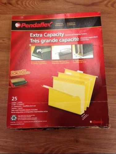 Pendaflex Reinforced 2&#034; Extra Capacity Hanging Folders -Ess 4152 X 2 YEL 25/Box