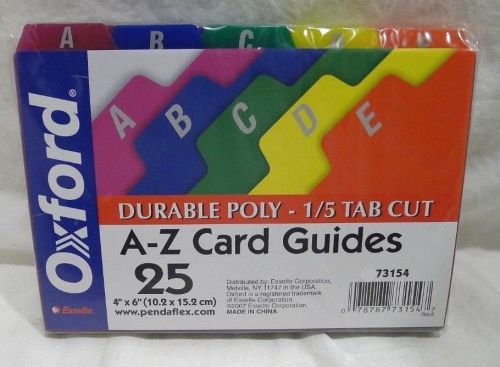 OXFORD A-Z CARD GUIDES PLASTIC 25
