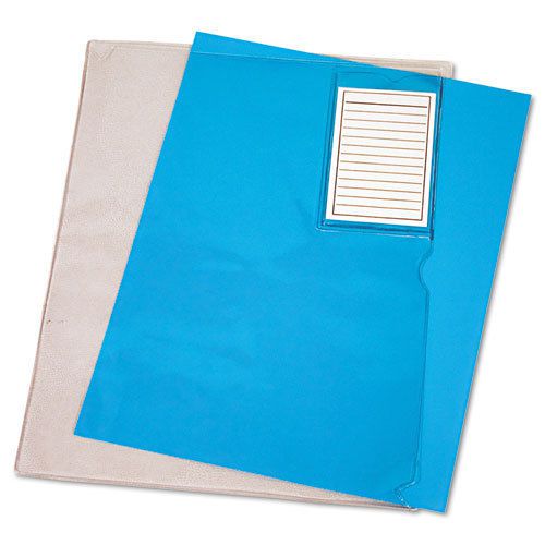 Vinyl File Folder, Clear, Letter with Pocket