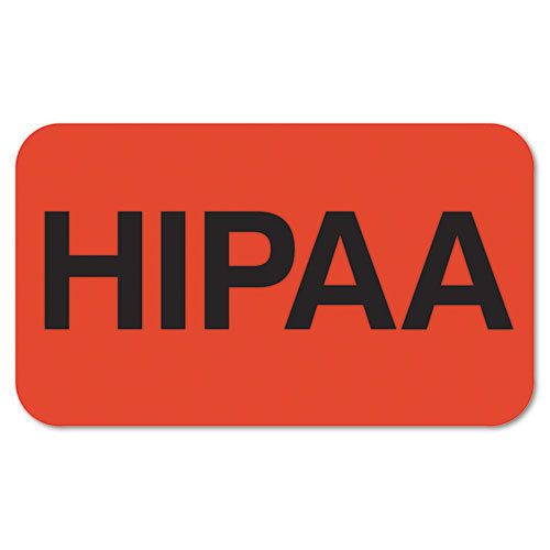 Medical labels for hipaa, 7/8 x 1-1/2, orange, 250/roll for sale