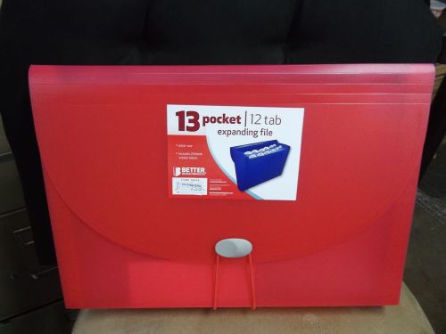 13 Pocket Expanding Folder in red