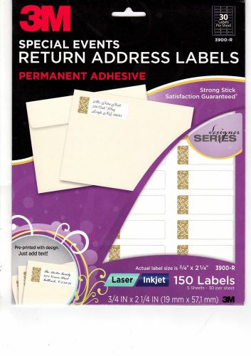 3m special events return address labels permanent adhesive 3/4&#034; x 2 1/4&#034; 3900-r for sale