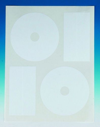 200 CD DVD Labels, White Matte, Hole Dia. 7/8 inch - Full Face, 2 per sheet