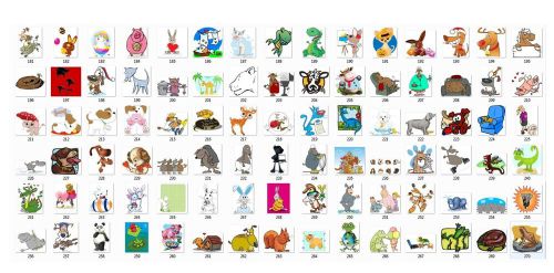 30 Square Stickers Envelope Seals Favor Tags Animal Cartoons Buy3 get1 free (I3)